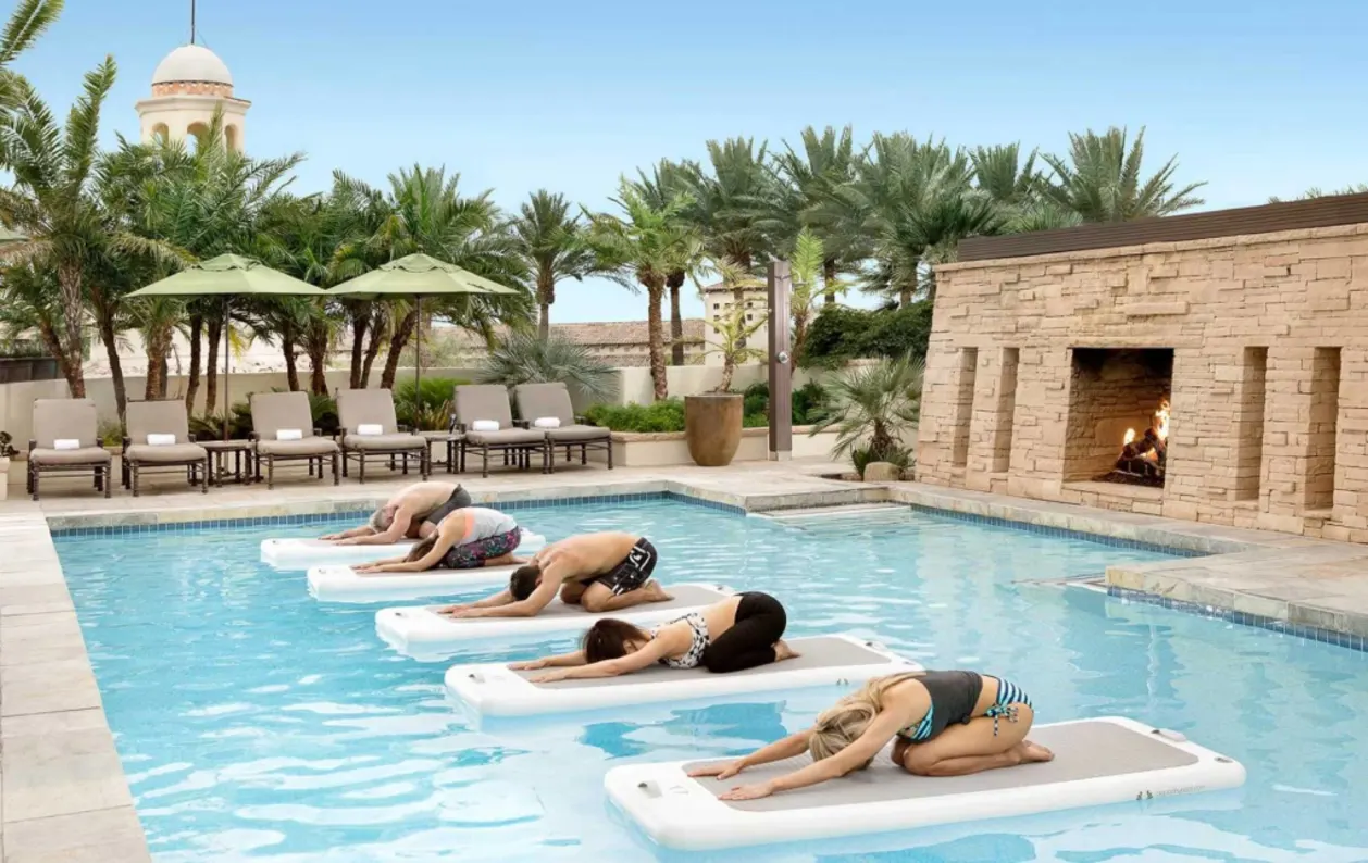 SUP yoga at Fairmont Scottsdale Princess